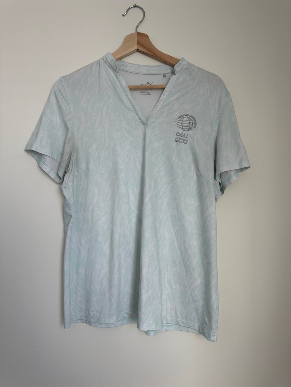 Puma Women’s Mint Green Short-Sleeve V-Neck Tee